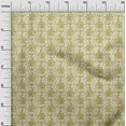 thumbnail image 2 of oneOone Cotton Silk Fabric Leaves Block Printed Fabric 1 Yard 42 Inch Wide, 2 of 4
