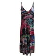 thumbnail image 4 of Fesfesfes Spring Dresses for Women Floral Print Sling Boho Dress Loose Casual Sleeveless Strap Dress V Neck Beach Camis Dress, 4 of 4