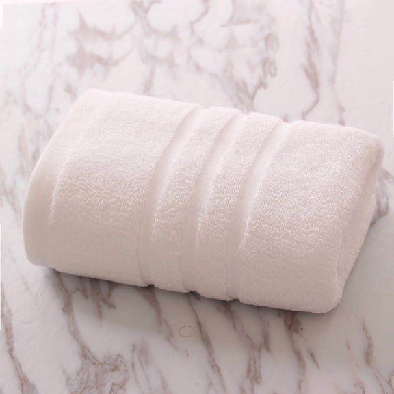 Namzi 2 Pack 40×80cm Premium Cotton Bathroom Towels, Soft Absorbent Towels, Durable Fluffy Daily Towels for Household Shower Washing Home Personal Care,White