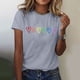 thumbnail image 5 of Blusas de Manga Corta para las Mujeres Divertida Impresión Cuello Redondo Camiseta Vintage, Blusas de Primavera para las Mujeres, 5 of 6