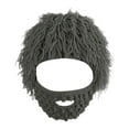 thumbnail image 5 of Abbraccia Knitted Hat Beard Hat Headgear Comfortable Winter Cold Cap Knit Bearded Hats Cap for Running Travel Skiing Cycling Hiking Grey L, 5 of 10