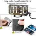 thumbnail image 4 of axGear Digital Mirror Alarm Clock Large LED Display with Dual USB Charger Ports For Home - Black, 4 of 7
