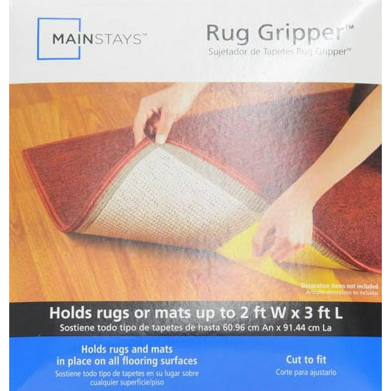 ANTI-SLIP GRIP PADS Non Slip Area Gripper Rug Pad Silicone Gel Gray 2X8 I  FRMMY