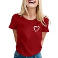 thumbnail image 4 of Womens Tshirts Crew NeckShort Sleeves Basic Summer Shirts Fashion Clothing, 4 of 4