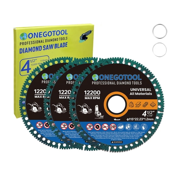 Discos de corte ONEGOTOOL de 4 1/2 pulgadas para amoladora angular (3 piezas)