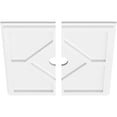 thumbnail image 4 of Ekena Millwork CMP16EY2-02000 16 Po OD x 2 Po ID Carré Embry Architecture Grade PVC Contemporain Médaillon de Plafond - 2 Pièces, 4 of 4