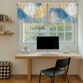 thumbnail image 6 of Yellow Blue Grey Palm Leaves Tier Curtains 36 Inch Length, Summer Tropical Plants Botanical Cafe Curtains for Bathroom Over Sink, Small Kitchen Curtain Light Filtering Drapes 2 Panels 27.5"Wx36"L, 6 of 9