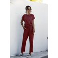 thumbnail image 1 of Nouveaux Ensembles Assortis pour Femmes Pantalons Longs Design Original Décontracté Col Rond Vêtements Couleur Unie, 1 of 2