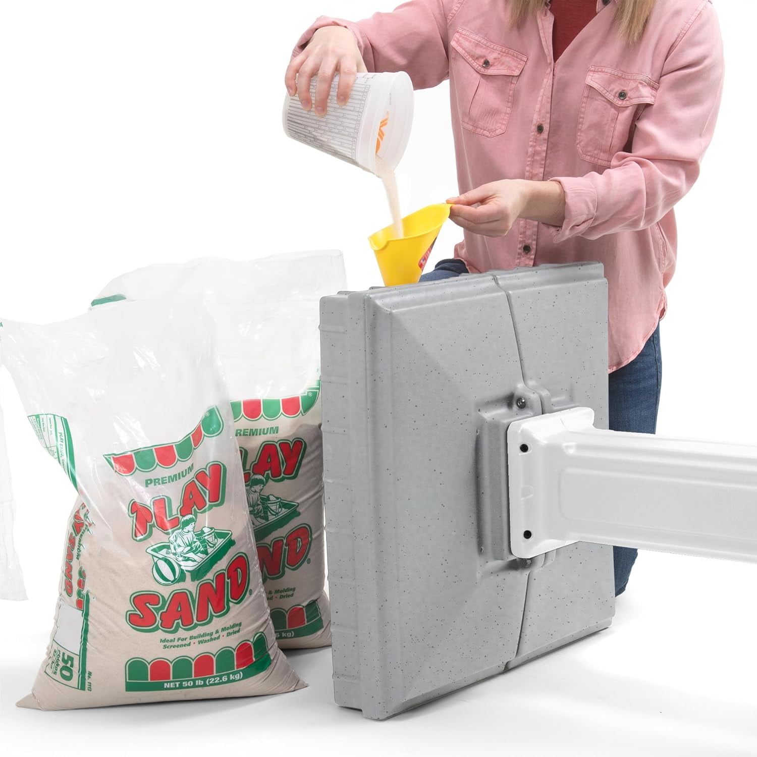 Simplay3 Dig-Free Easy Up Classic Mailbox and Post Combination in White