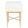 thumbnail image 6 of SAFAVIEH Pierre One Drawer Nightstand, White Washed/Gold, 6 of 13