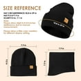 thumbnail image 3 of REDESS Winter Hat, Scarf & Glove Set for Men and Women,Black, 3 of 7