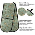 thumbnail image 4 of Dailycode Double Sided Oven Mitt with Loop Heat Resistant Kitchen Long Potholders 7" x 35" Vintage Chinese Bird and Flower, 4 of 6