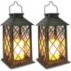 thumbnail image 1 of Solar Lantern, Outdoor Garden Hanging Lanterns,Set of 2,Waterproof LED Flickering Flameless Candle Mission Lights for Table,Outdoor,Party Decorative, 1 of 5