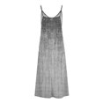 thumbnail image 5 of ICHUANYI Clearance Women's Summer Fashion Printed V-Neck Sleeveless Suspenders Pullover Dress(Dark Gray, XXL) ICHUANYI WER2023081115105, 5 of 5