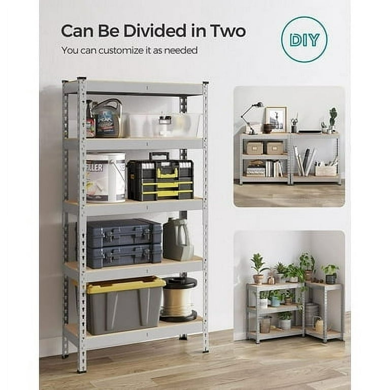 SONGMICS Garage Shelving, 5-Tier Wire Shelving Unit, Kitchen