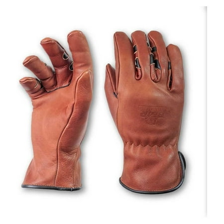 

Xie Kun | Work Gloves | Brown Leather Cowhide Medium Duty | Pre-Curved Finger Design | D451