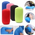 thumbnail image 2 of Portable Mini Micro Bead Roll Pillow - Odorless, No Power Needed, Ideal for Travel & Bed Decor, Cozy Cylindrical Design, Portable Cushion-Dark Gray, 2 of 5