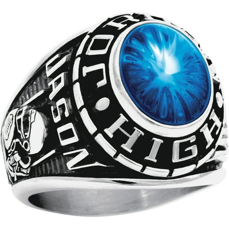 Keepsake Personalized Men's Oval Class Ring available in Valadium Metals, Silver Plus and Yellow and White Gold