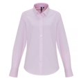 thumbnail image 1 of Premier - Blusa de Rayas de Oxford para Mujer (Rosa, Blanco), 1 of 1