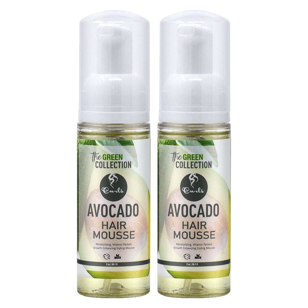 Curls the Green Collection Avocado Hair Mousse 2oz (Pack of 2
