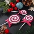 thumbnail image 5 of 12Pcs Christmas Lollipop Candy Cane, Hanging Ornaments Christmas Tree Decorations for Xmas Crafts Indoor Outdoor Decor (Pink), 5 of 8