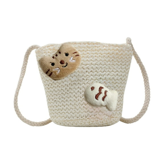 Lilixerw Shoulder Bag Small Handmade Straw Bag Crossbody Bag for Women,Summer Fashion Woven Handbag Shoulder Purse