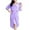 Purple, variant on Robe Sets for Women Satin Robe with Nightgown 2 Piece Sleepwear Cami Nightwear Bridesmaid Robes Ladies Cotton Nightgown Dark Blue One Size