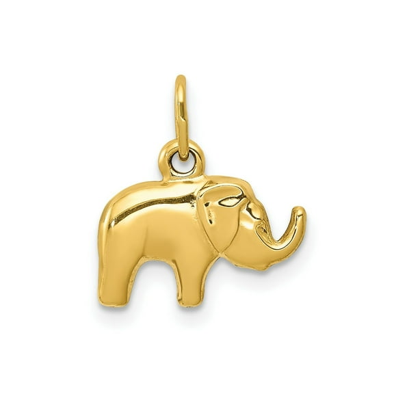 FJC Finejewelers 10 kt Yellow Gold Elephant Charm 15 x 13 mm