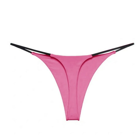 

UoCefik Womens G String Thong 特性 Low Rise Underwear Low Rise T Back Thongs Hot Pink XL