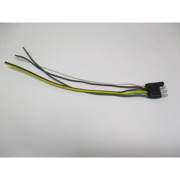 12" 4 Way Flat Plug Camper Boat Trailer Truck Car Wire Harness Connector Plug