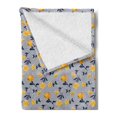 thumbnail image 2 of Floral Soft Flannel Fleece Throw Blanket, Composition of Flowers and Concentric Squares, Cozy Plush for Indoor and Outdoor Use, 50" x 60", Multicolor, by Ambesonne, 2 of 5