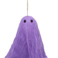 thumbnail image 3 of Gauze Ghost Pendant with Jute Rope Hanging Scary Ornament for Tree Courtyard Window Outdoor Yard Halloween Decoration Purple 17x15x3 Inches / 43.2x38.1x7.6 cm, 3 of 9