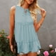 thumbnail image 2 of Moda Mujer Casual Ocio Color sólido Sin mangas Tirantes Tops Fridja  qr3769, 2 of 8
