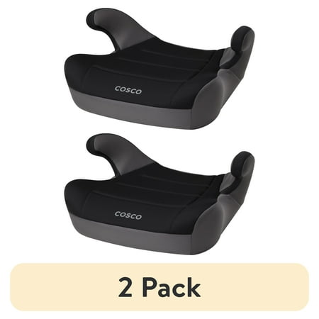 (2 pack) Cosco Kids Rise LX Toddler Booster Car Seat, Fossil Black
