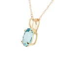 thumbnail image 2 of Galaxy Gold 14k 20" Yellow Gold Necklace with Oval-shaped Aquamarine, 2 of 3