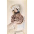 thumbnail image 2 of Emanuel Thomas Peter 12x18 Black Ornate Wood Framed Double Matted Museum Art Print Titled - Portrait of a Seated Lady with Ruffled Hood (1831), 2 of 5