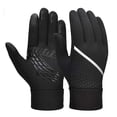 thumbnail image 1 of Guantes deportivos de invierno cálidos para correr, esquí, exteriores, ciclismo, térmicos, negros, para hombre y mujer, 1 of 5