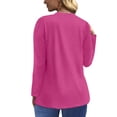 thumbnail image 4 of Fantaslook Women Plus Size Tops Pleated Crewneck Long Sleeve Shirts Dressy Casual Blouses Fall Tunic Tops, 4 of 7
