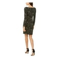 thumbnail image 2 of VINCE CAMUTO Womens Black Long Sleeve Above The Knee Sheath Cocktail Dress 2, 2 of 4