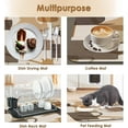thumbnail image 6 of Coffee Mat for Countertops, Coffee Brown Beige Dish Drying Mat 2 Pcs for Kitchen Coffee Bar Accessories, Fit Under Coffee Maker Espresso Machine Dish Rack Hide Stain Rubber Backed 12x19in, 6 of 6