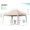 thumbnail image 2 of Quictent Privacy 10x15 Ez Pop up Canopy Tent with Sidewalls, Enclosed Outdoor Party Tent Event Gazebo Shelter Waterproof (Beige), 2 of 7
