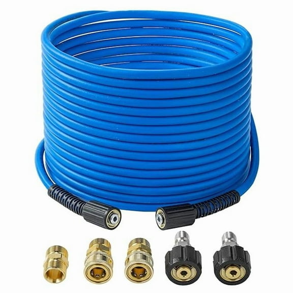 BluBird Tough Tek Rubber Pressure Washer Hose 1/4" x 50' with M22 Fittings