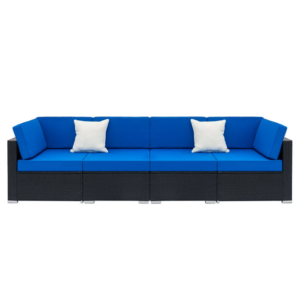 Fully Equipped Weaving Rattan Sofa Set, Sofa Com Corner Sofas