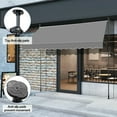 thumbnail image 5 of GVN Retractable Awning,Outdoor Sun Shade,118.1"D x 47.2"W x(78.7 -118.1)"H Retractable Awning Grey, 5 of 12