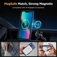 thumbnail image 5 of 3-in-1 Entronix Bundle for iPhone 14 Plus, Magnetic Sturdy Matte Case 2 Screen Protector, Navy, 5 of 7