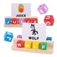 thumbnail image 1 of 1 Set Wooden Rainbow Letter Educational Toy Premium Letter Toy Kids Funny Game, 1 of 7