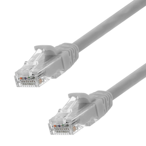 NavePoint Ethernet Patch Cable CAT6A, UTP, 24AWG, 2 Ft,  10 pack, Gray
