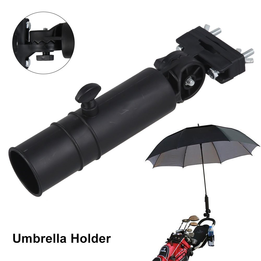 Miuline Golf Push Cart Umbrella Holder, Adjustable Angle, Umbrella Clip