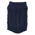 thumbnail image 3 of Luvable Friends Dogs and Cats Cableknit Pet Sweater, Navy, Large, 3 of 4