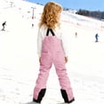 thumbnail image 7 of Girls Insulated Ski Overalls, Kids Adjustable Strap Snow Pants with Multiple Pockets, Waterproof Snowsuit for Snowboarding and Winter Play, Age 4-13 Years Pink 130, 7 of 7